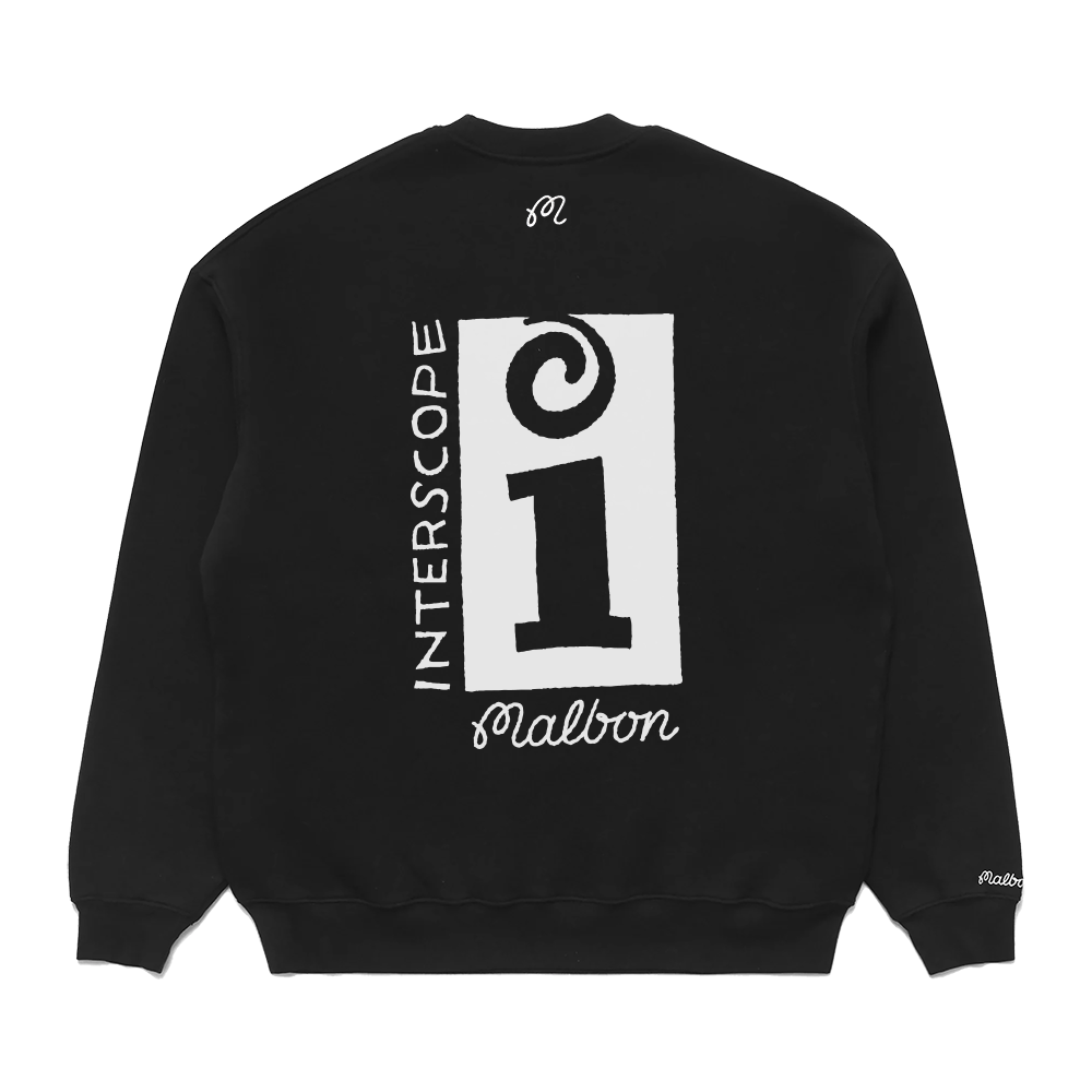 Malbon x Interscope Crewneck - Black - Interscope Records Malbon x Interscope Crewneck - Black - Interscope Records