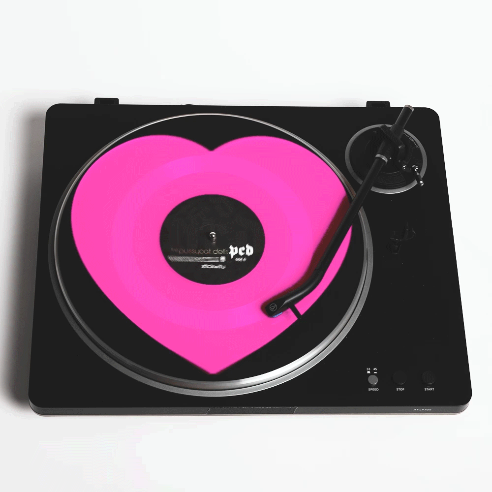 Stickwitu - Heart-Shaped Pink Die-Cut Vinyl - Interscope Records