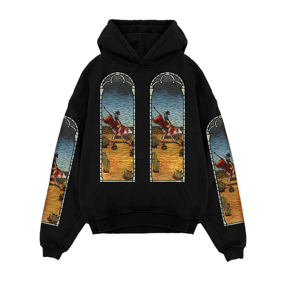 トップス WHO DECIDES WAR hoodie Who Decides War x EST Gee Stained Glass Hoodie (Black