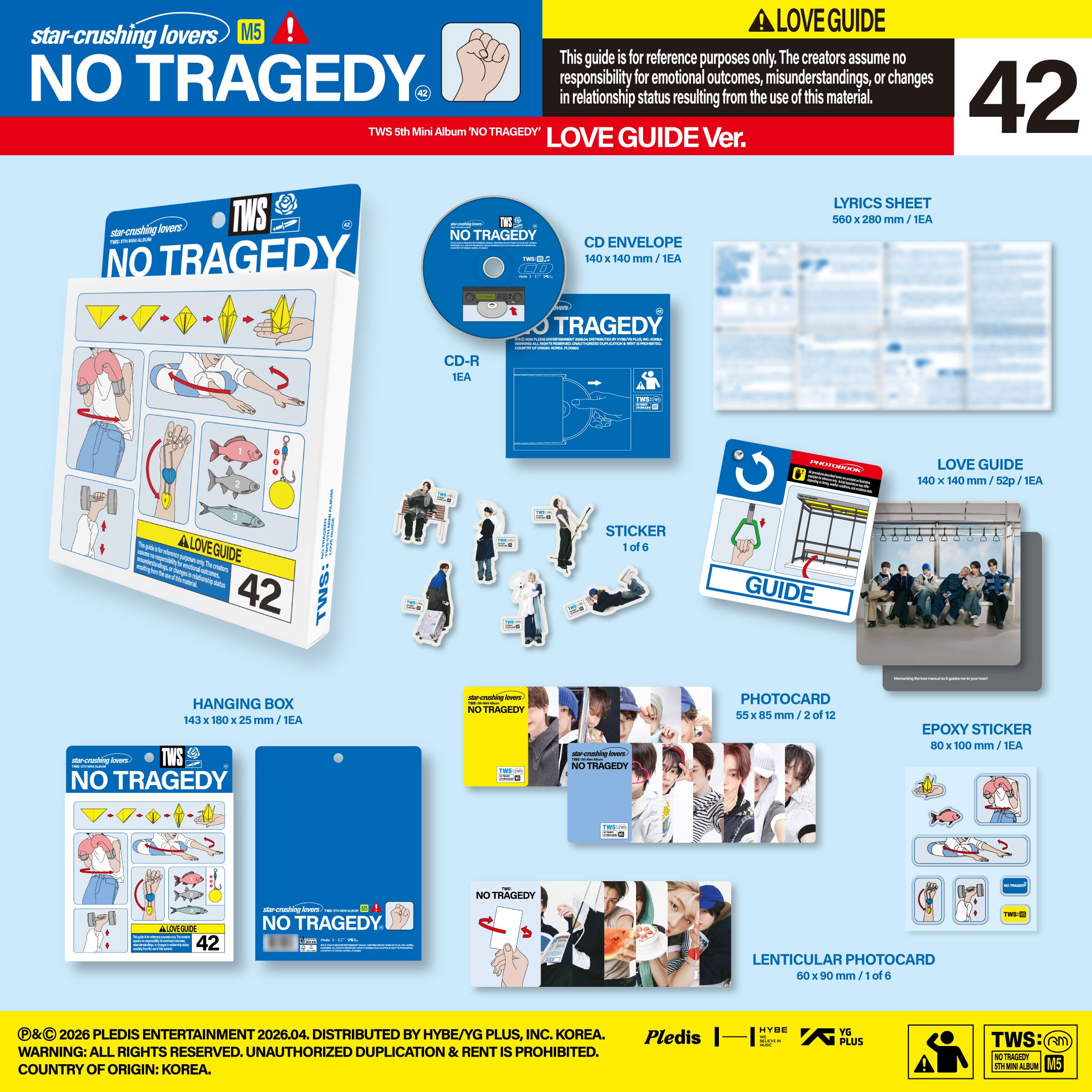 TWS 5th Mini Album 'NO TRAGEDY' LOVE GUIDE Ver. - Interscope Records