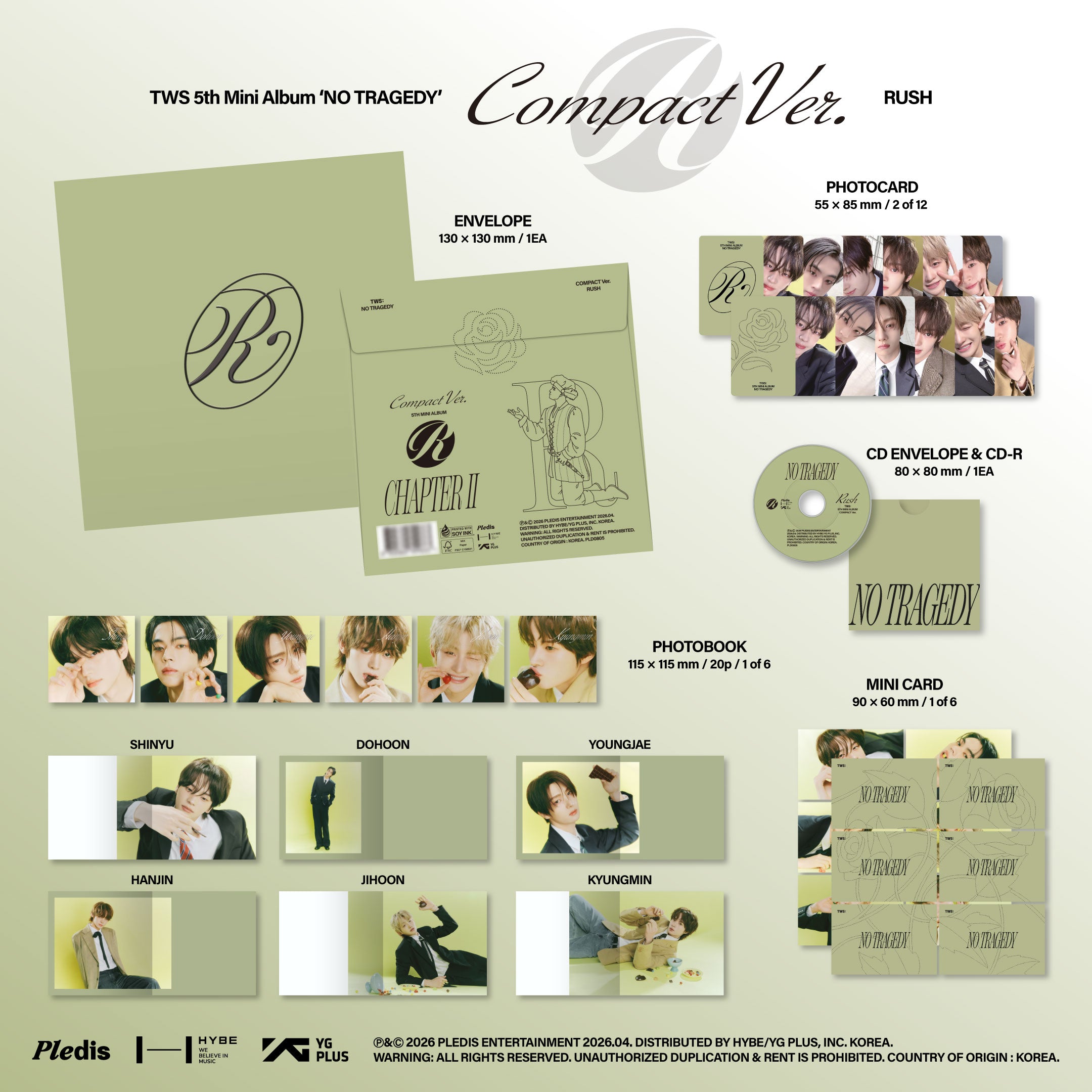 TWS NO TRAGEDY アルバム compact ver. TWS 5th Mini Album 'NO TRAGEDY' COMPACT Ver. (RUSH) - Interscope