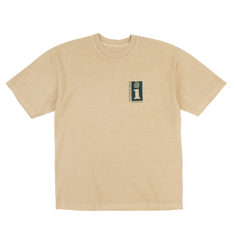 Label Puff Print T-Shirt - Mushroom Front