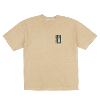 Label Puff Print T-Shirt - Mushroom Front