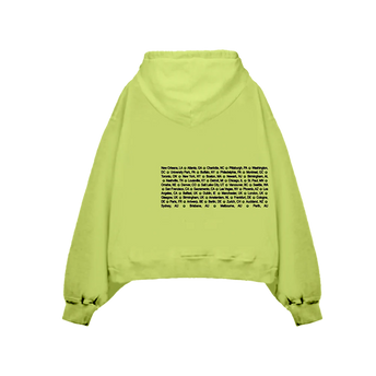 Happier Than Ever Lime Tour Hoodie Back