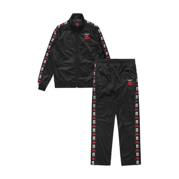 Red and black kappa top tracksuit
