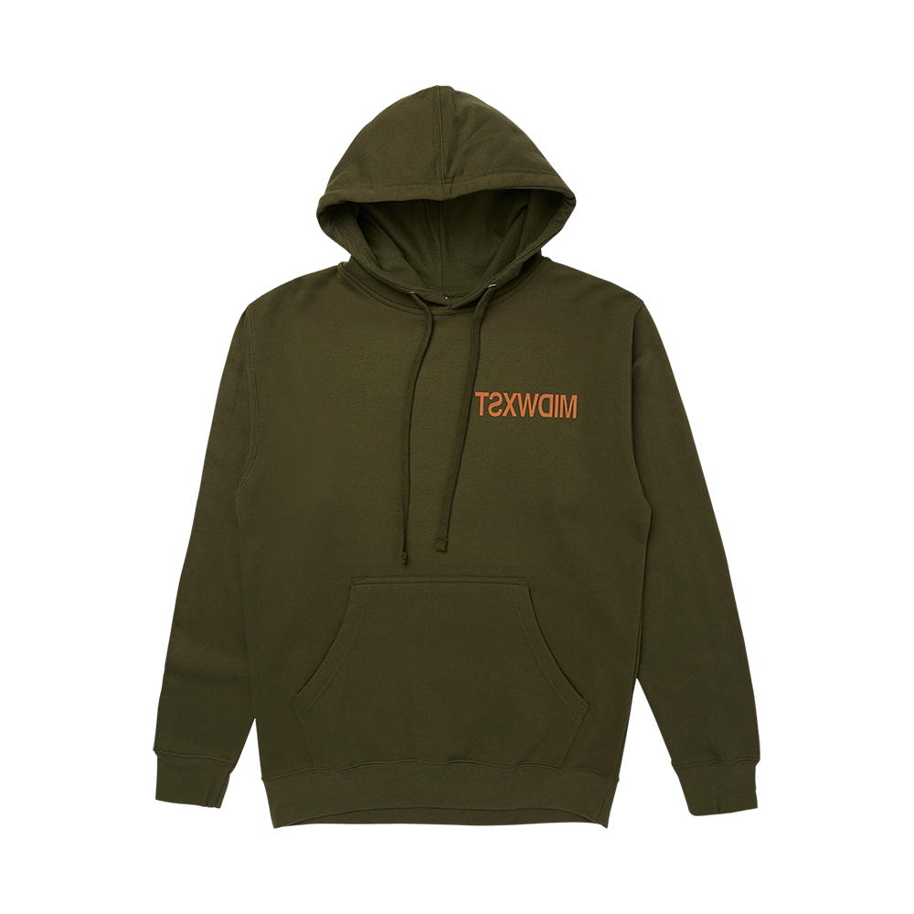 midwxst Forest Green Logo Hoodie Front