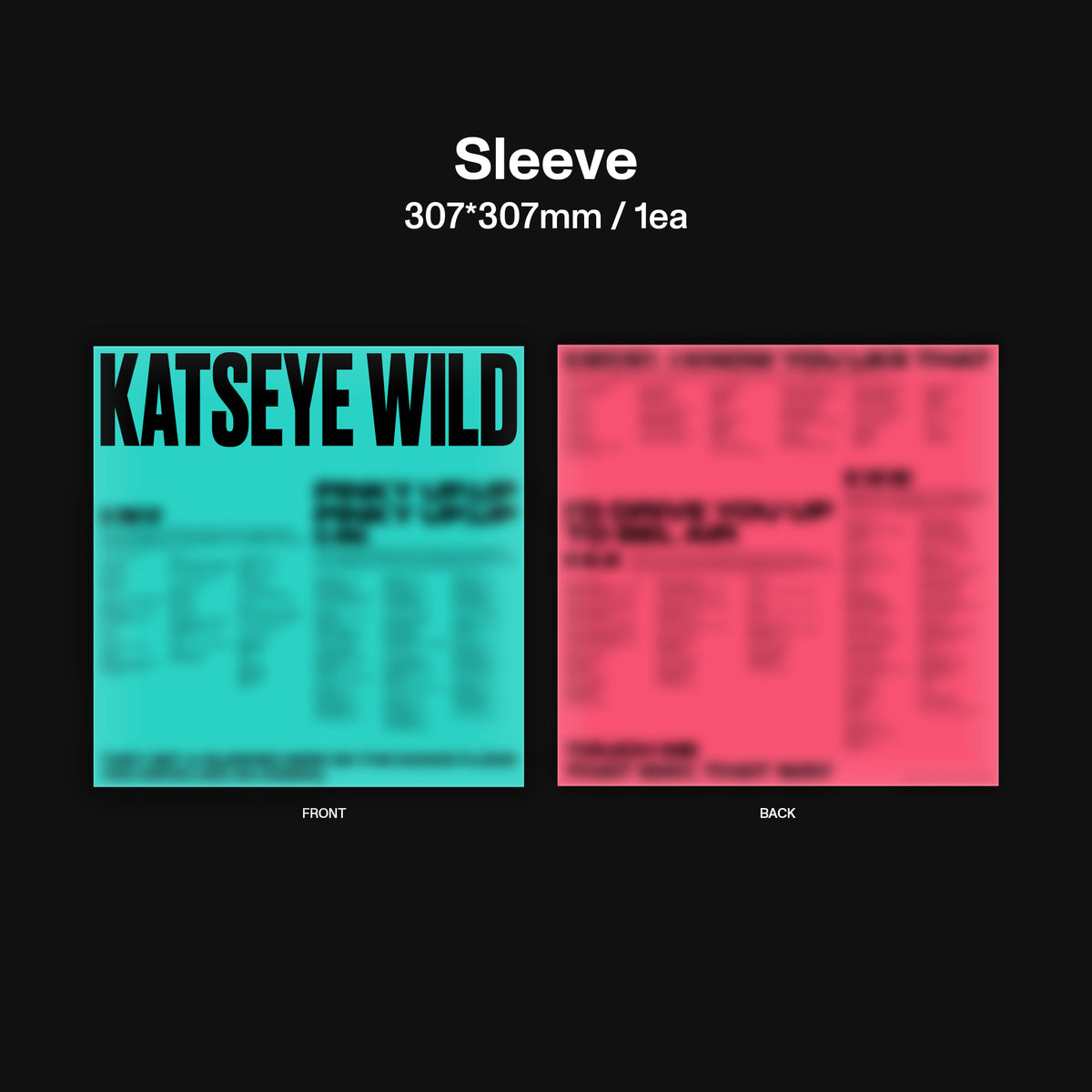 WILD - Standard Vinyl Sleeve