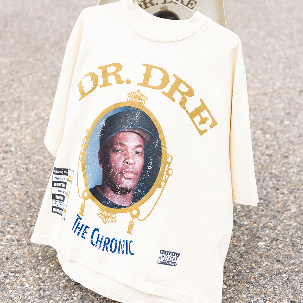 The Chronic Jumbo Print Tee - Vintage White Front