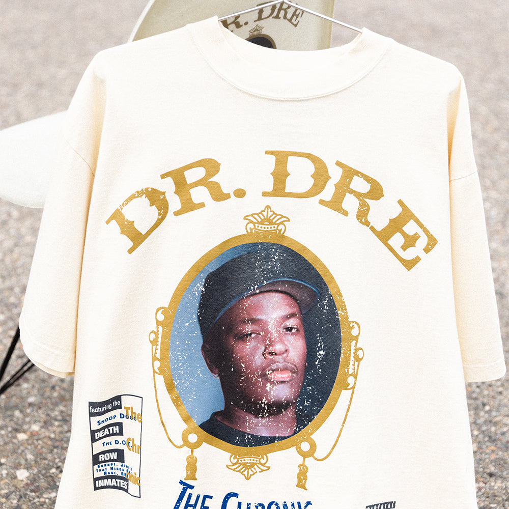 The Chronic Jumbo Print Tee - Vintage White Detail