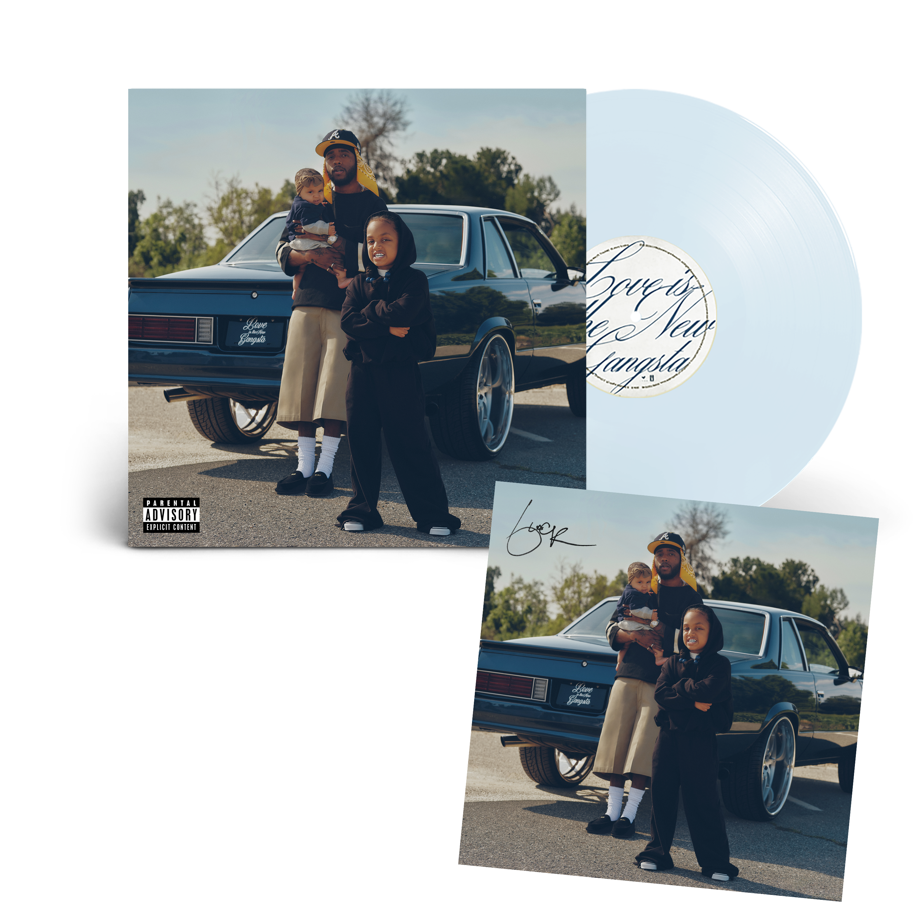 "Love is the New Gangsta" Moonlight Clear Signed Vinyl