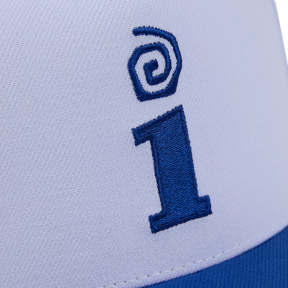 Interscope Blue University Snapback Hat detail