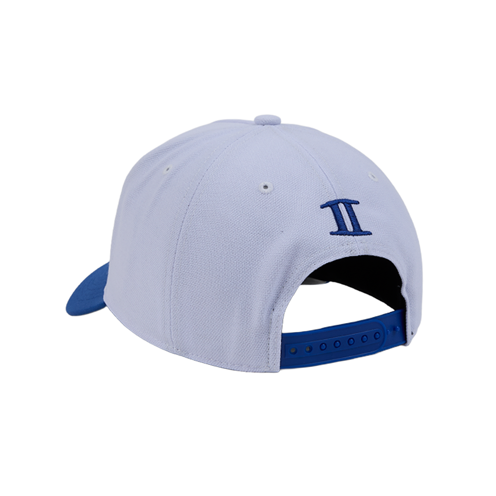 Interscope Blue University Snapback Hat back