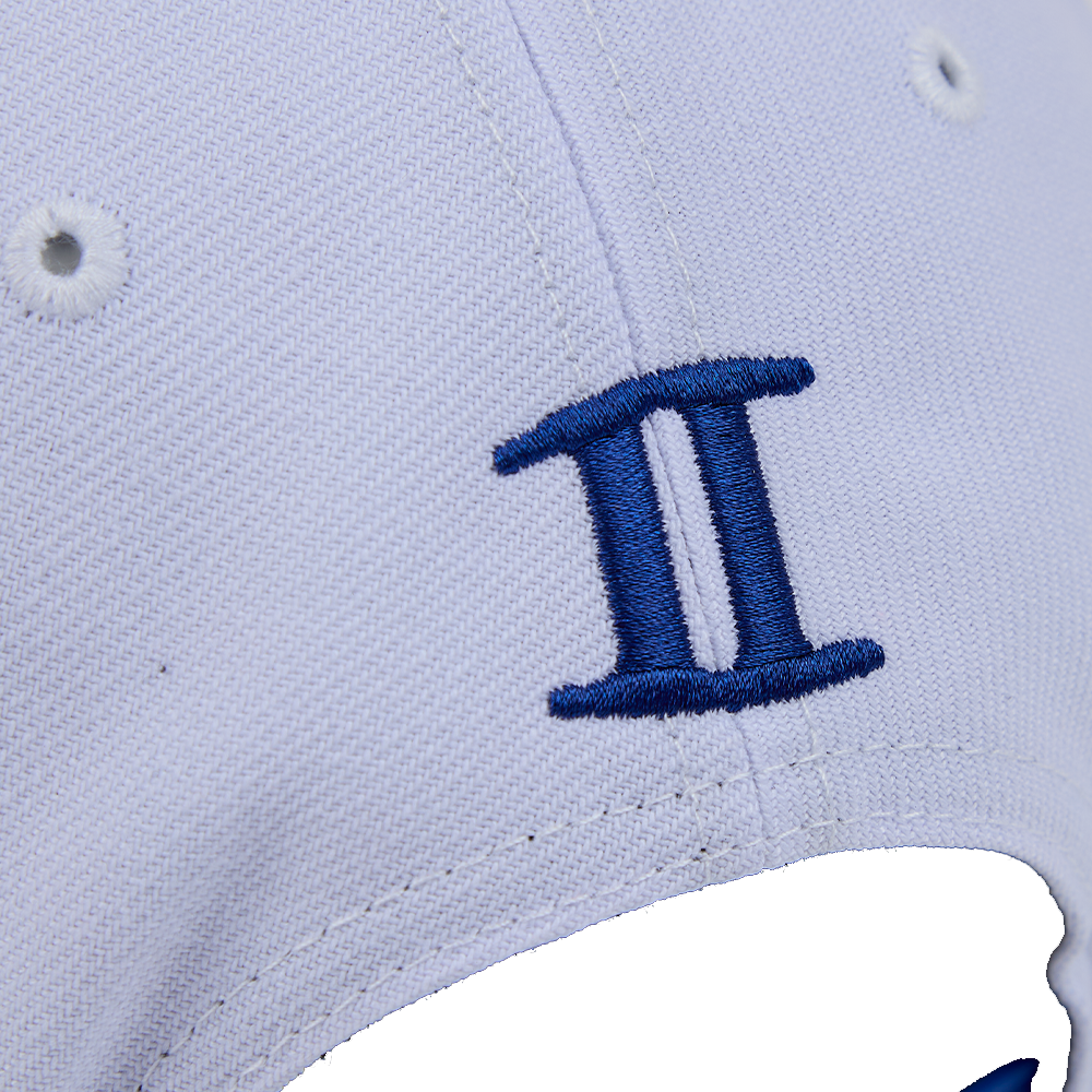 Interscope Blue University Snapback Hat back detail