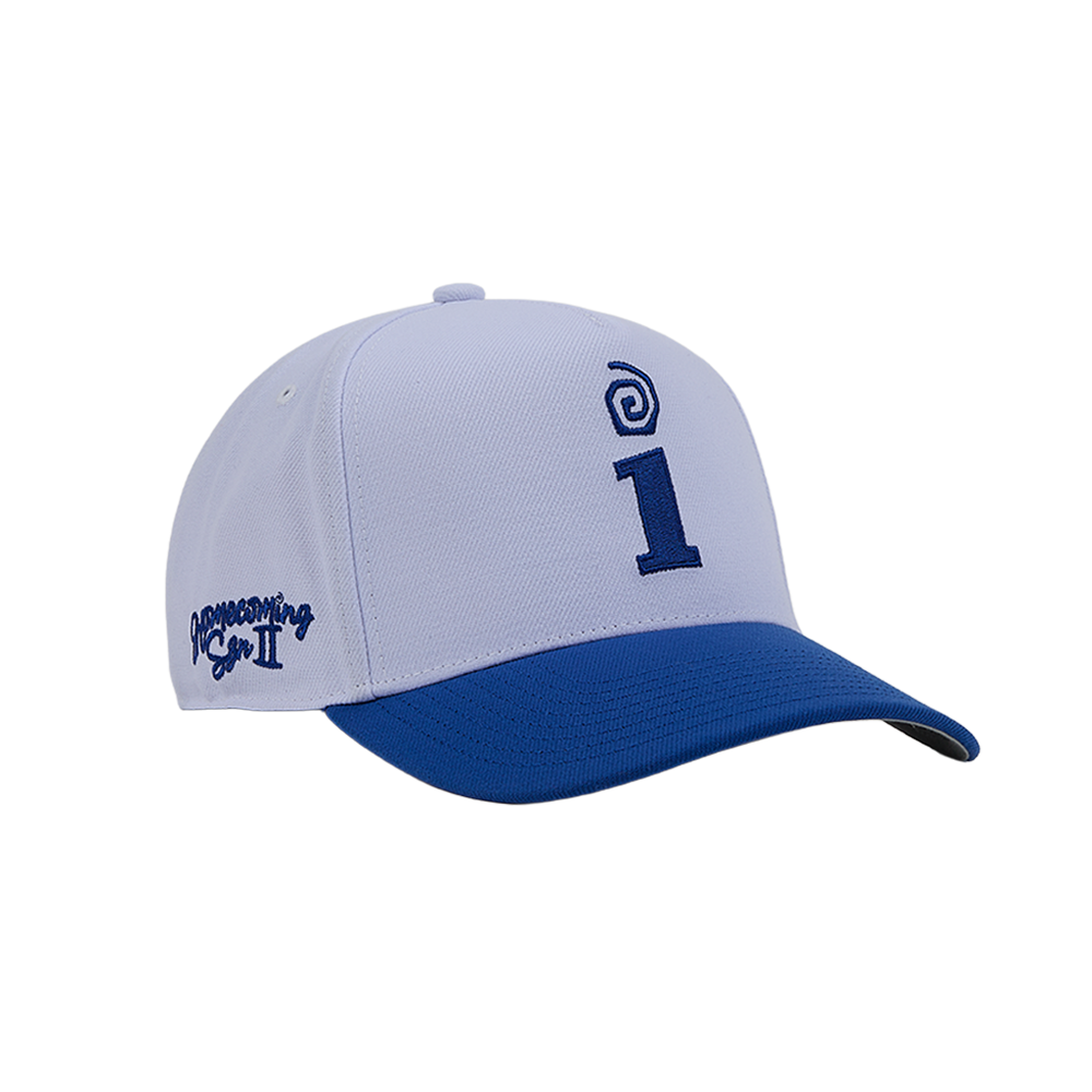 Interscope Blue University Snapback Hat front