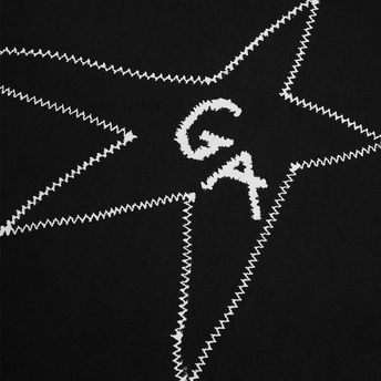 Gracie Abrams Black Star Stitch T-Shirt detail
