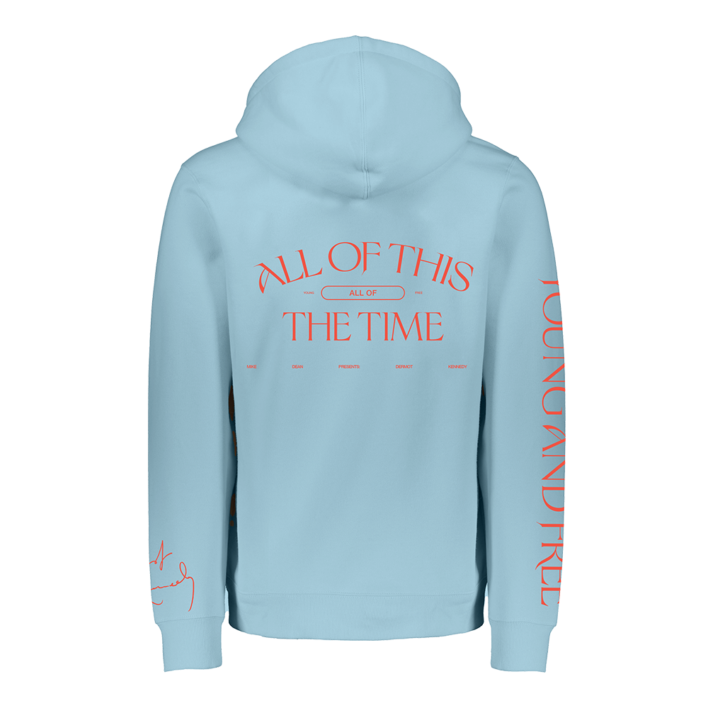 YOUNG & FREE SKY BLUE HOODIE Back