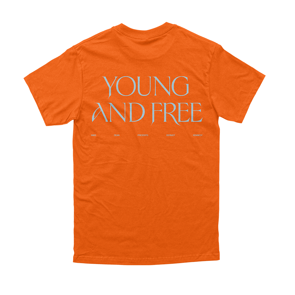 YOUNG & FREE BRIGHT ORANGE TEE Back