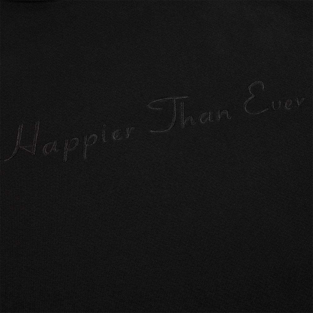 Billie Black Happier Than Ever Hoodie Detail