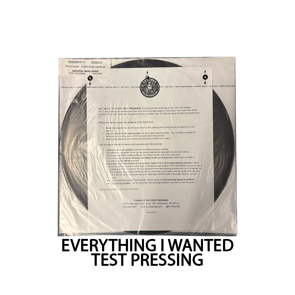 Everything I Wanted Test Pressing