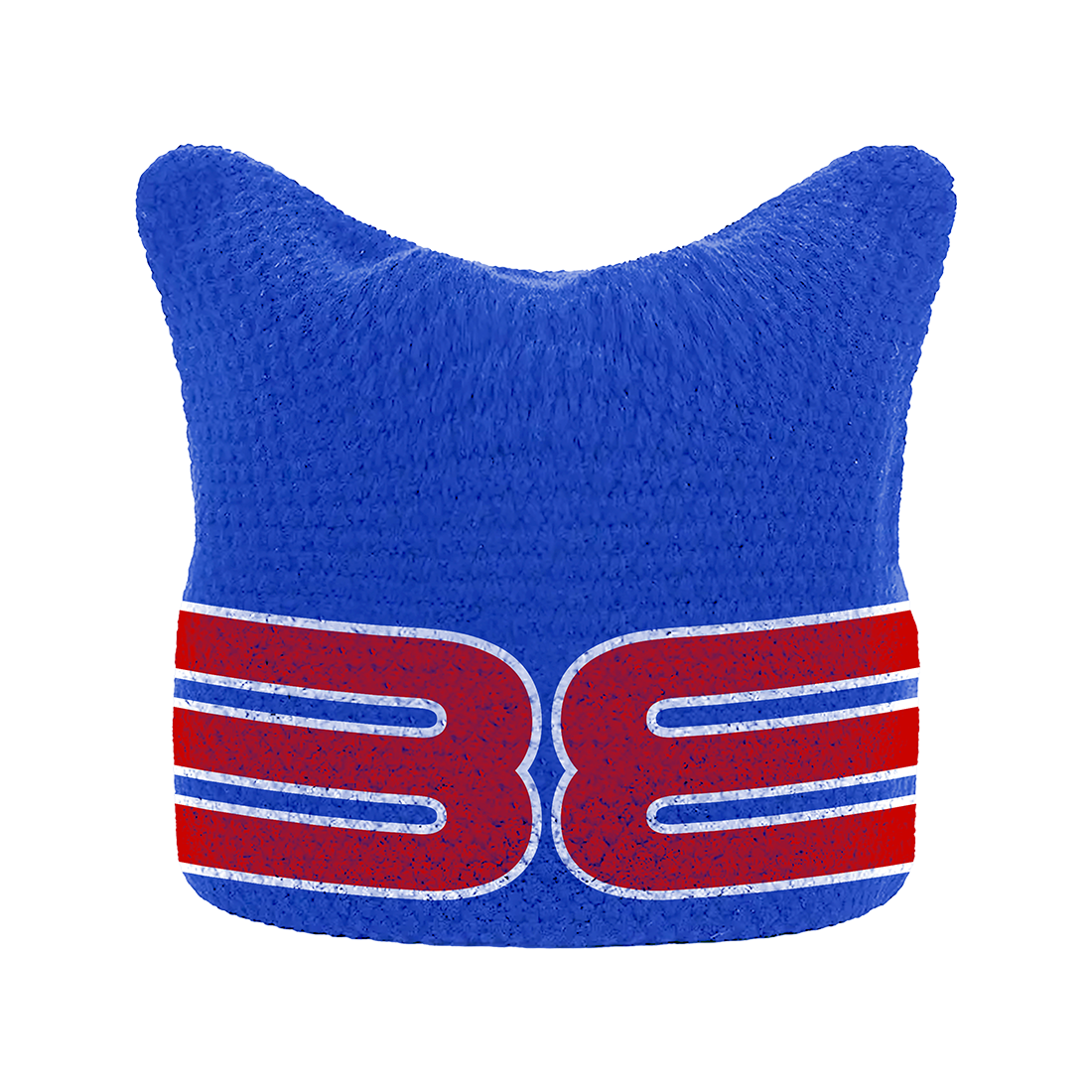 Blue BE Square Beanie