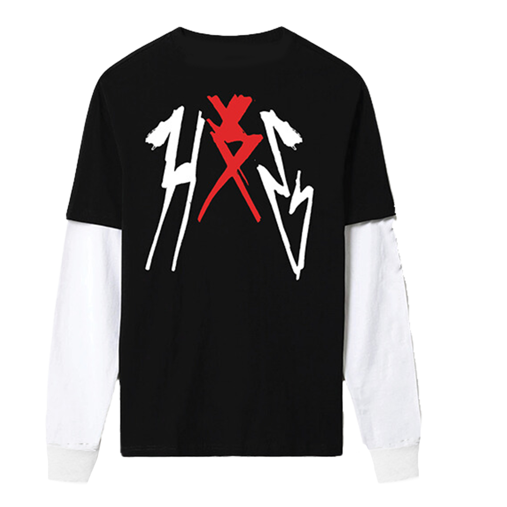 HXG BARBWIRE LAYERED LS TEE BACK