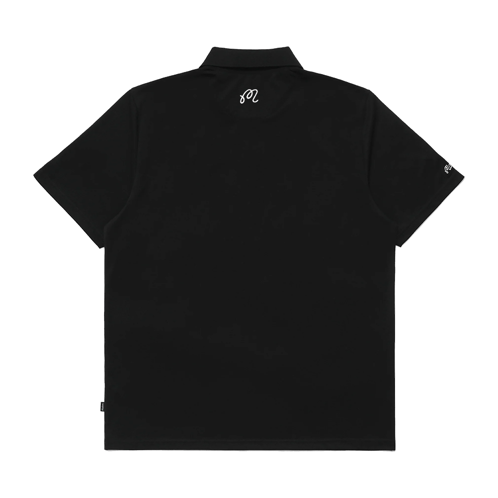 Tシャツ・カットソー Malbon Golf Malbon Jacquard Polo Shirt BLACK MAN M5221PTS80B Malbon x Interscope Polo - Interscope Records