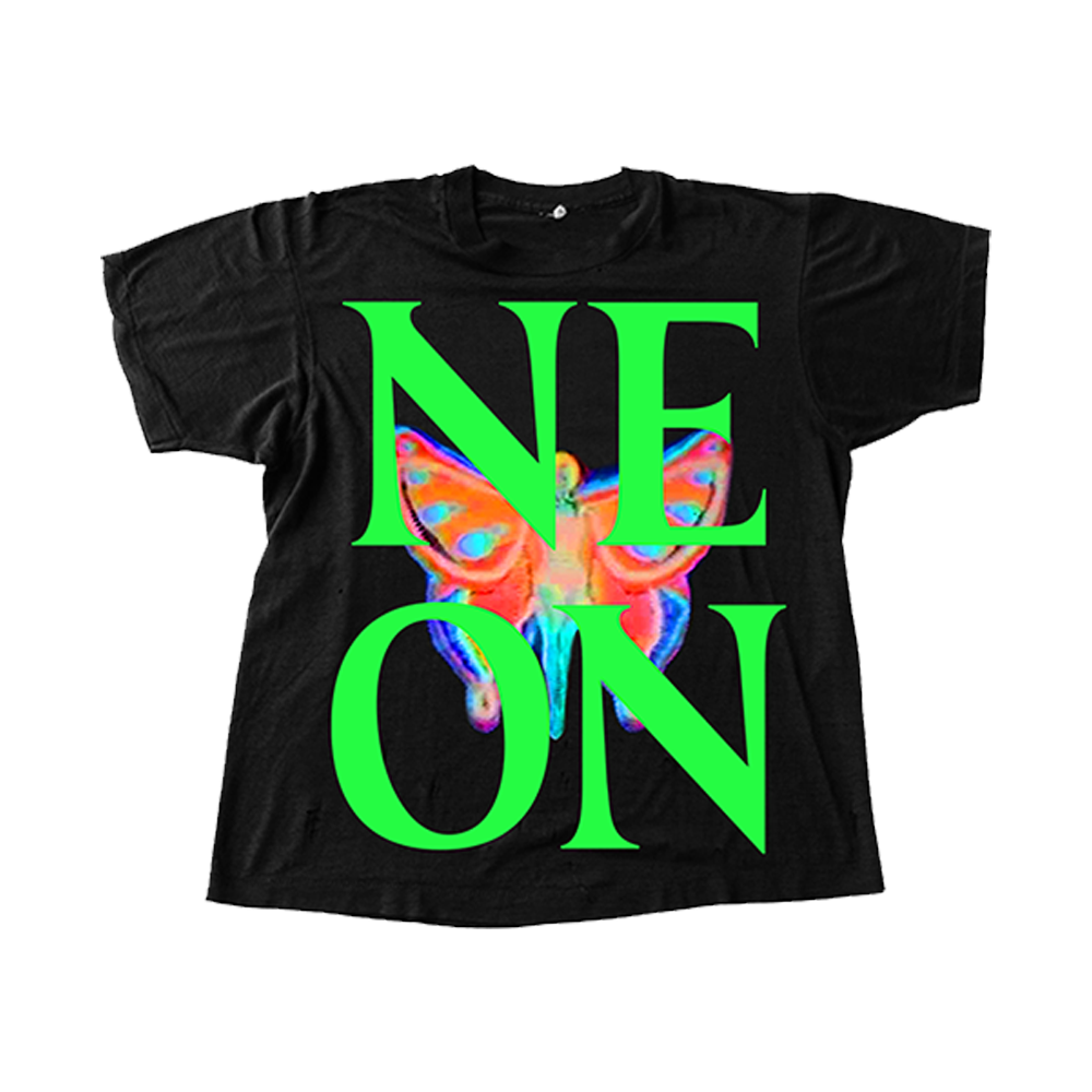 Neon Butterfly Tee front