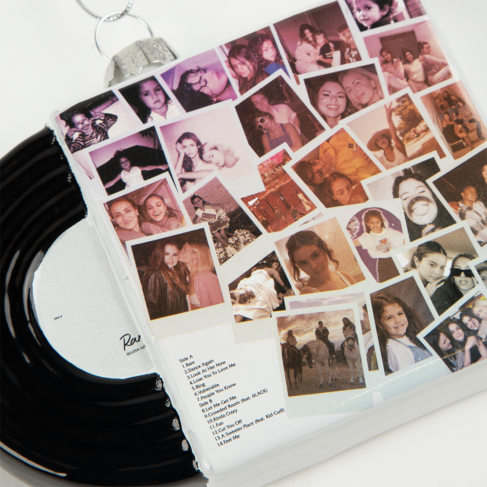 Rare Vinyl - Glass Holiday Ornament