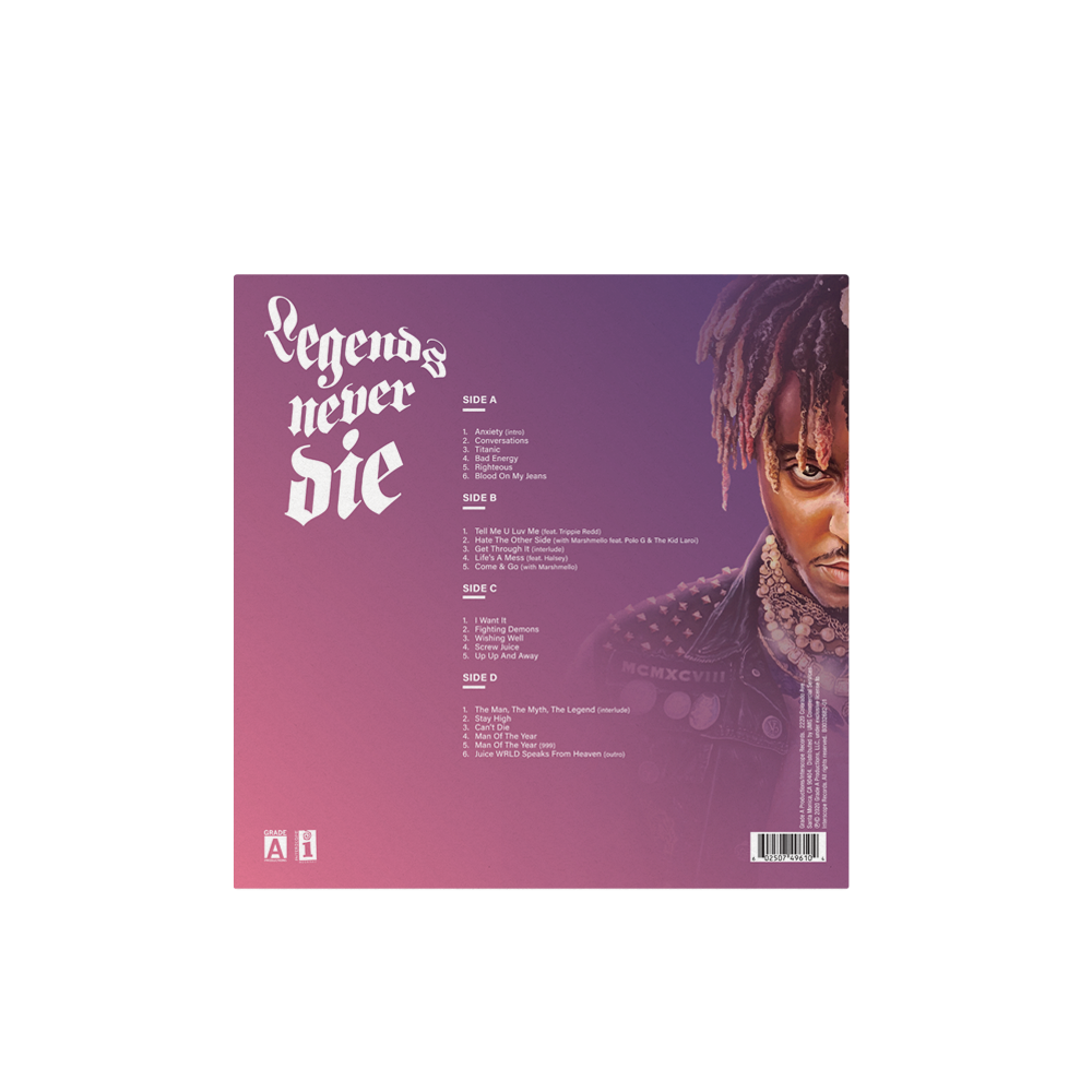 Legends Never Die (5 Year Anniversary Edition) Pink Vinyl Back