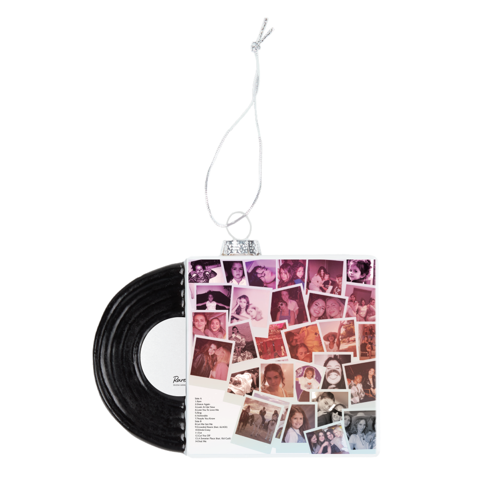 Rare Vinyl - Glass Holiday Ornament back