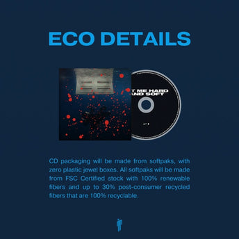 HIT ME HARD AND SOFT Splatter Paint CD Eco Details