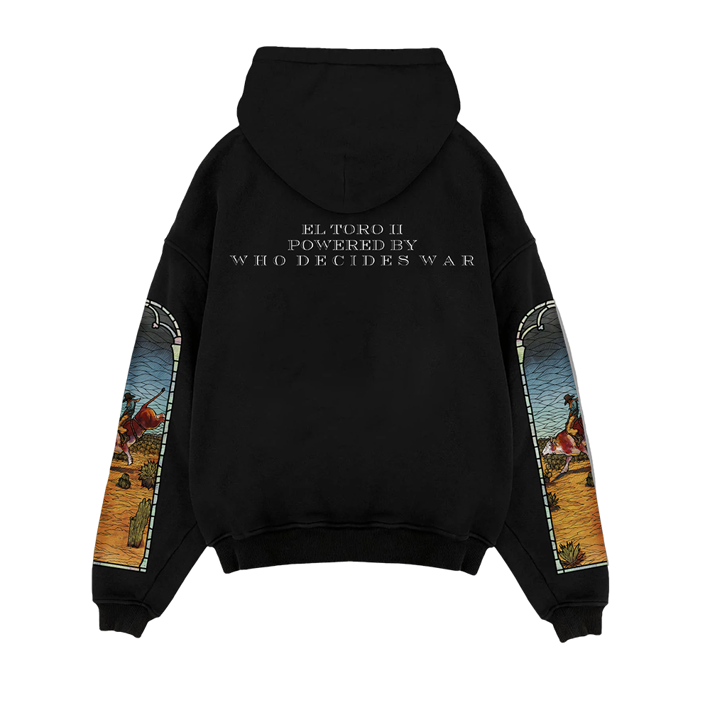 Who Decides War x EST Gee El Toro Stained Glass Hoodie (Black) back