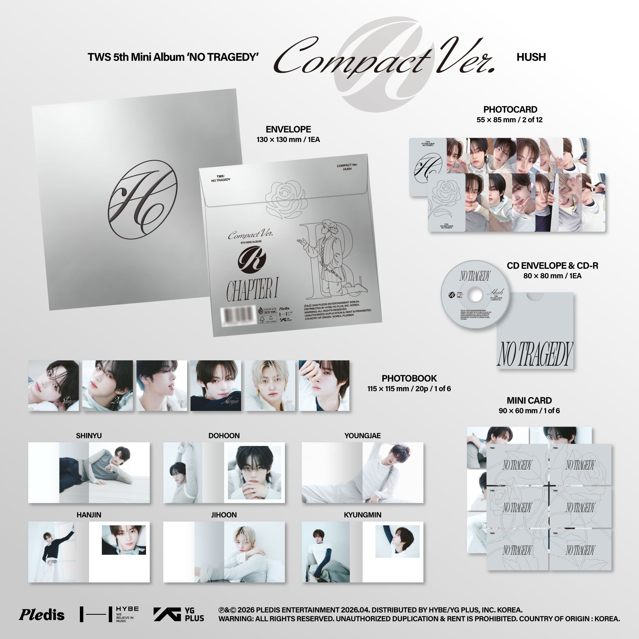 TWS 5th Mini Album ‘NO TRAGEDY' COMPACT Ver. (HUSH)