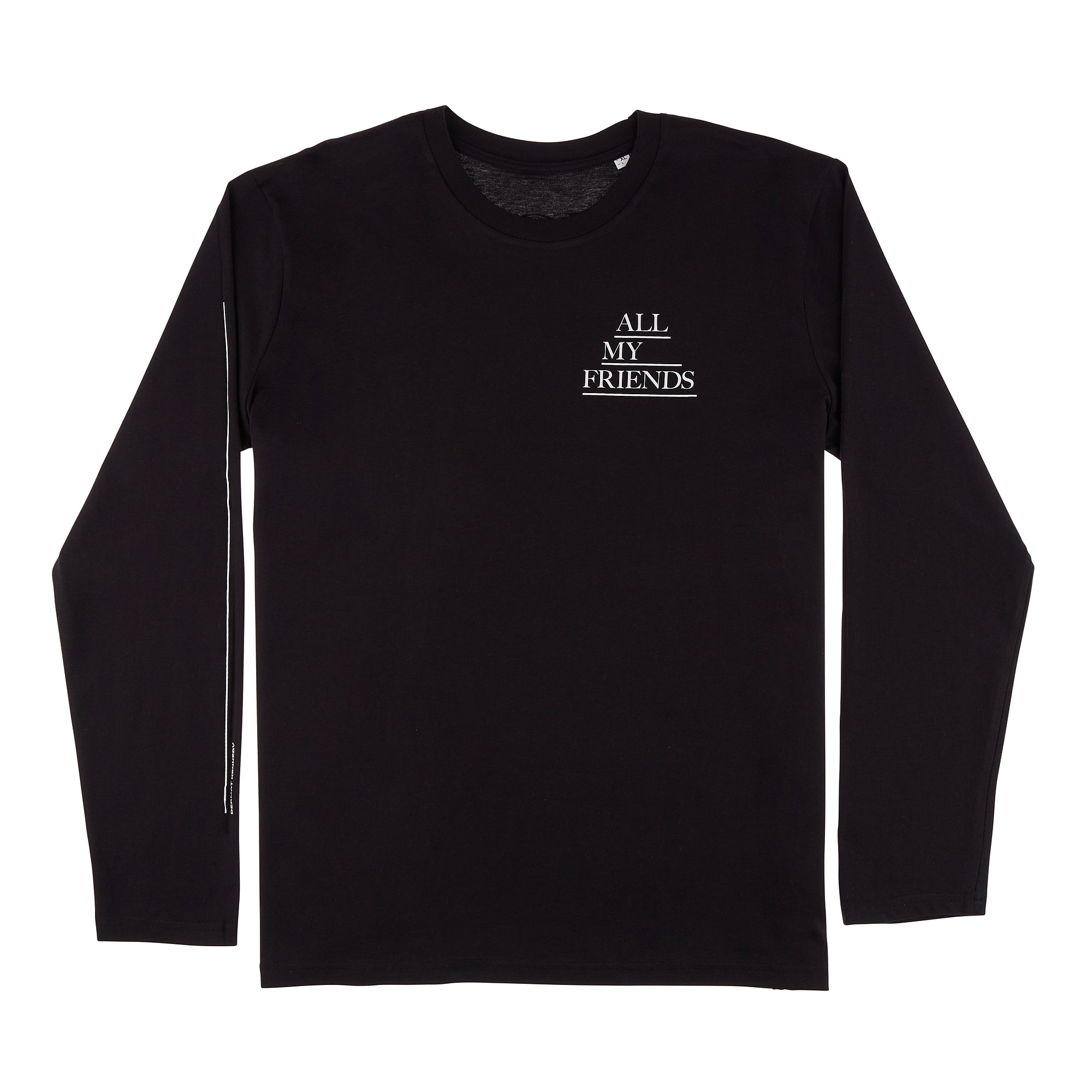 All My Friends Black Longsleeve Tee Front