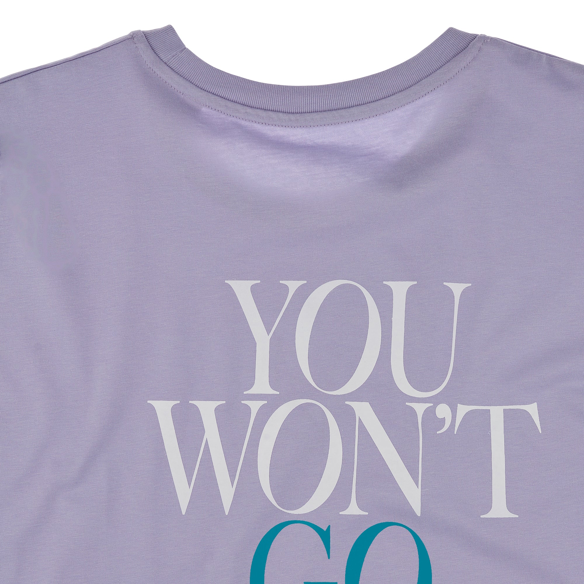 You Won’t Go Lonely Lilac Tee Detail