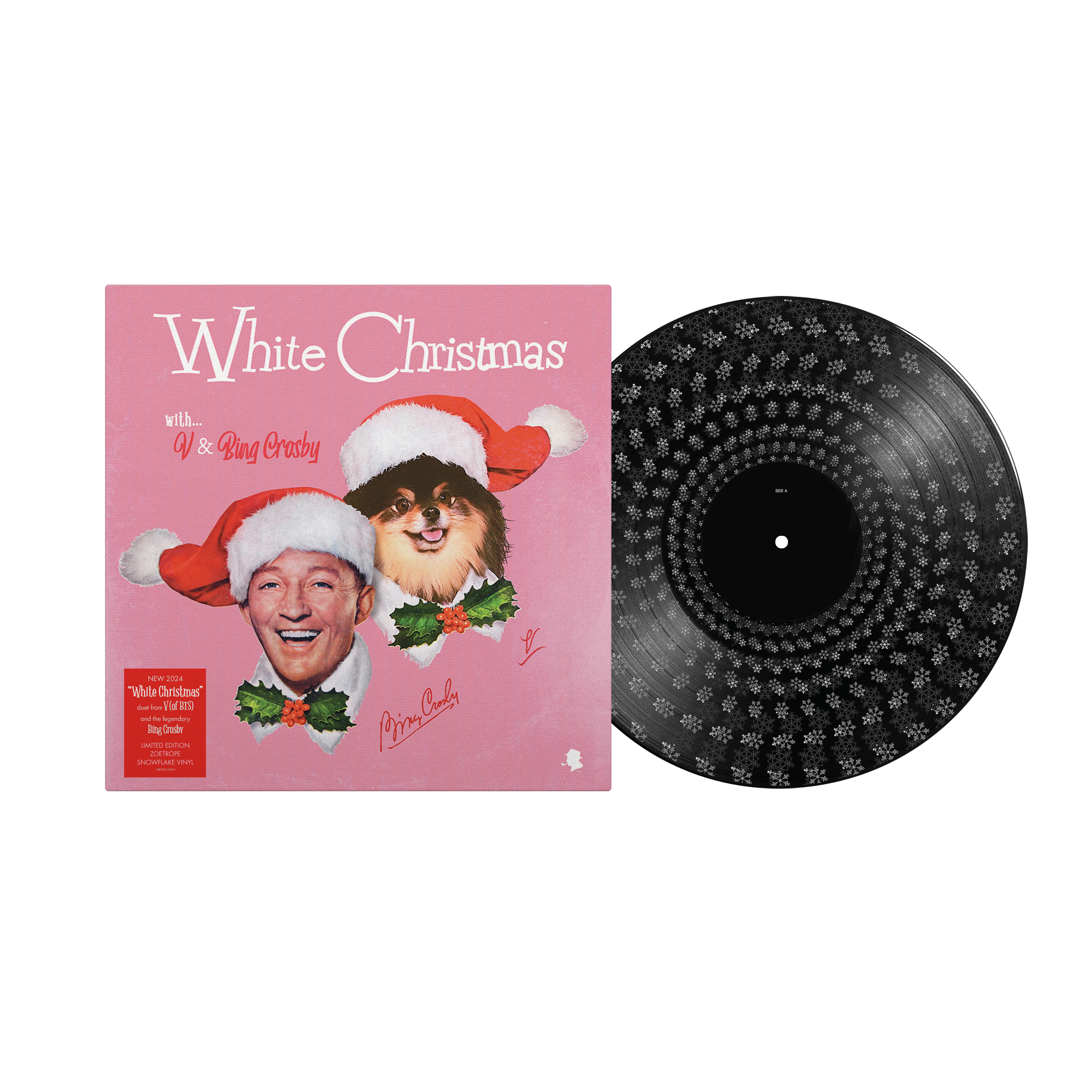 V x Bing Crosby - White Christmas Exclusive Zoetrope Snowflake Vinyl front