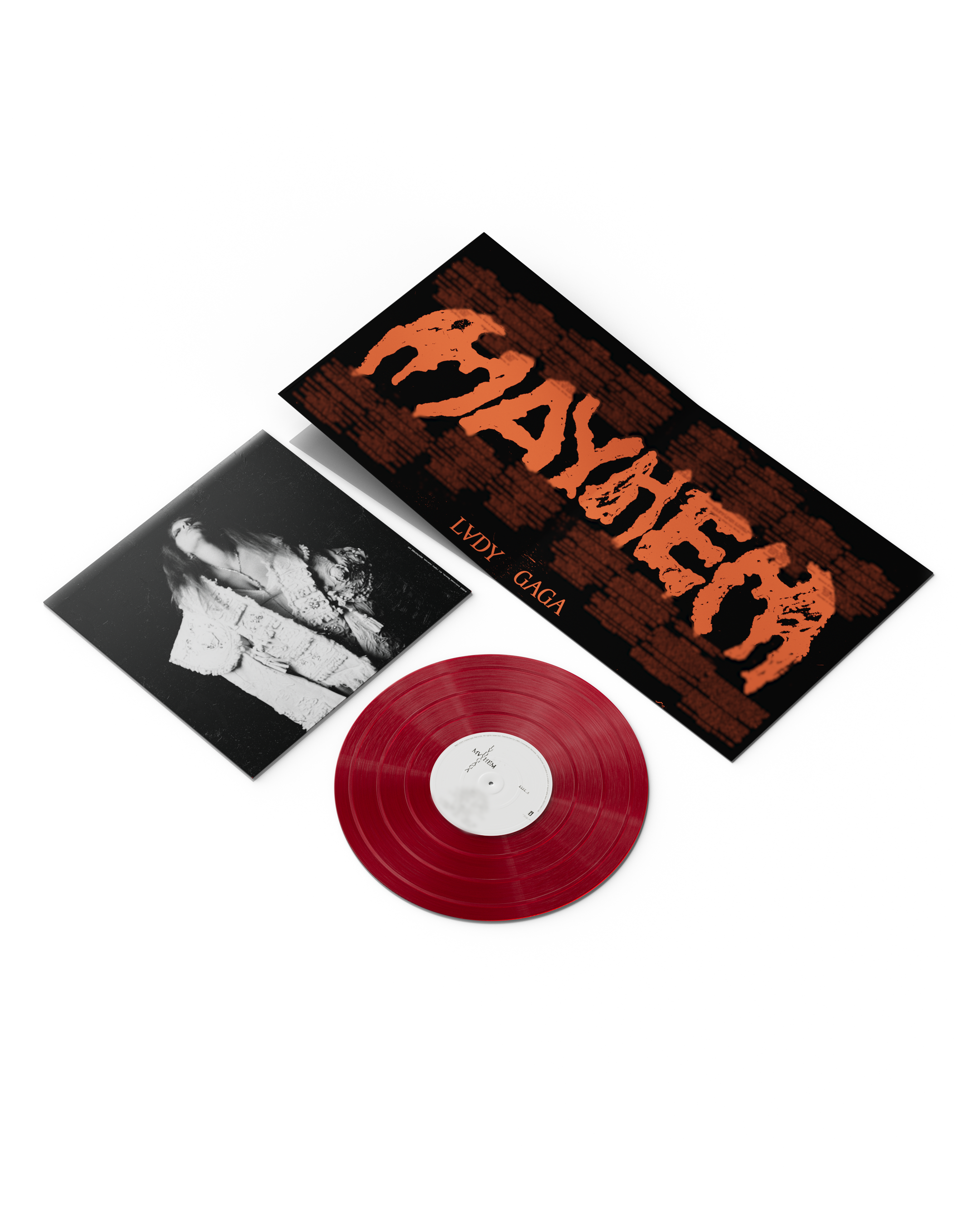 MAYHEM Limited Edition Translucent Ruby Vinyl Inside