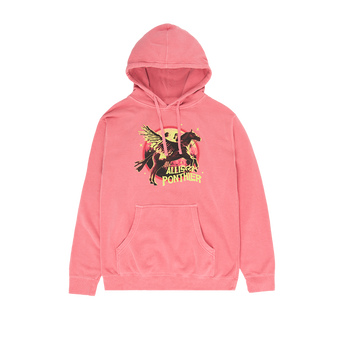 Flying Horse Pink Hoodie Front