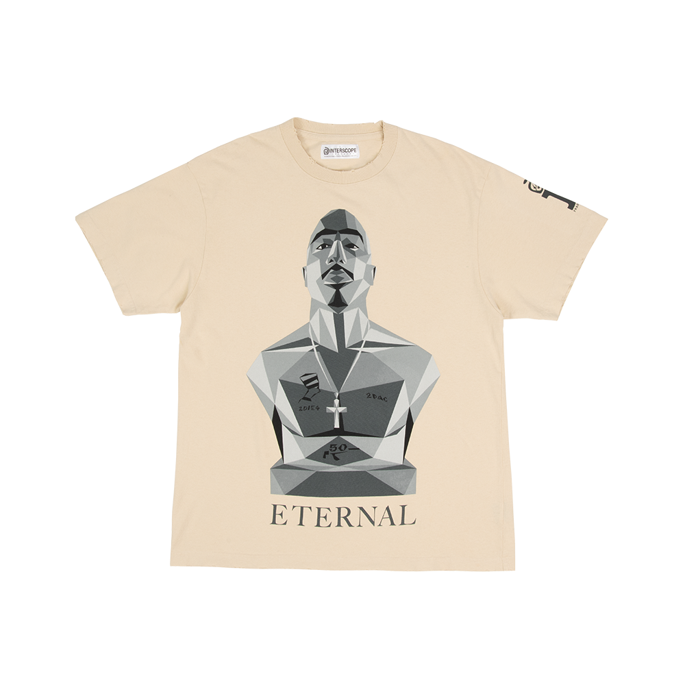 Fragment x 2Pac Light Khaki T-Shirt Front