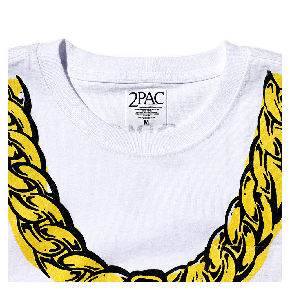 2Pac x Joshua Vides Chain Pocket T-Shirt Detail Front