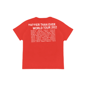 Cut Out Red Tour T-Shirt Back