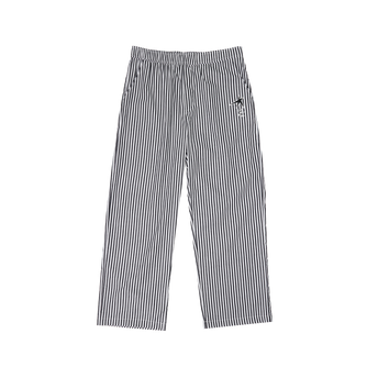 Black and White Striped Lounge Pants Front