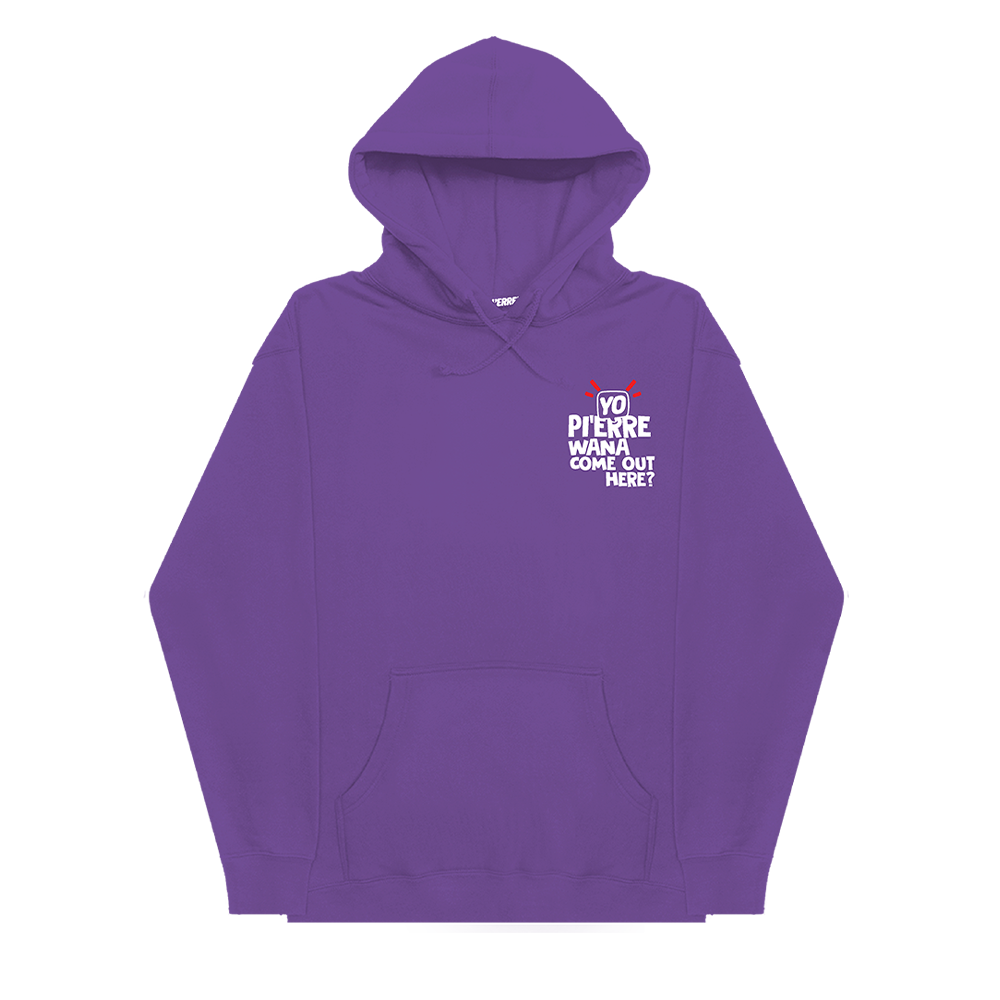 Yo Pi'erre Purple Bubble Hoodie Front