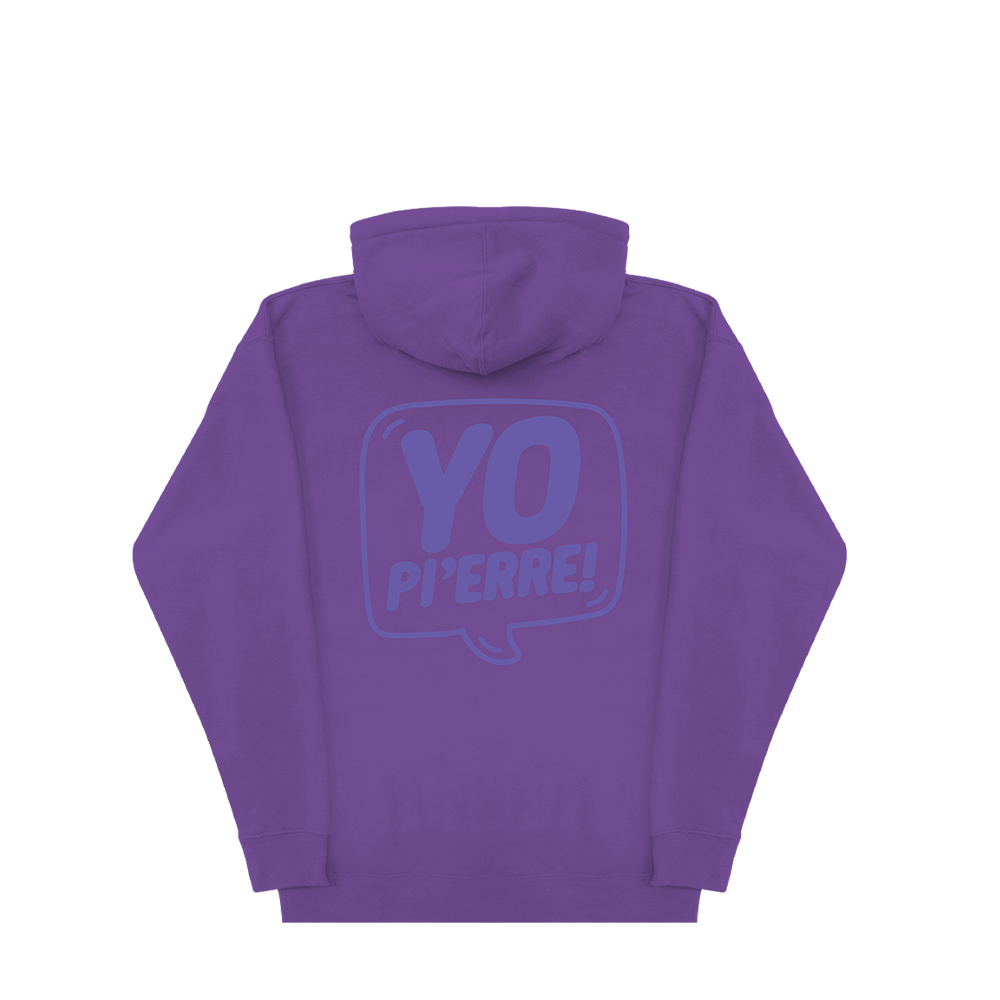 Yo Pi'erre Purple Bubble Hoodie Back