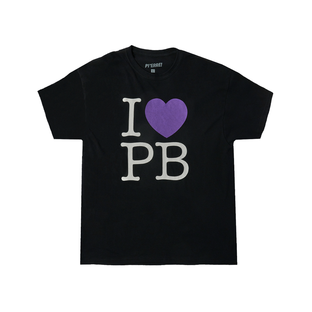 I <3 PB Black T-Shirt Front