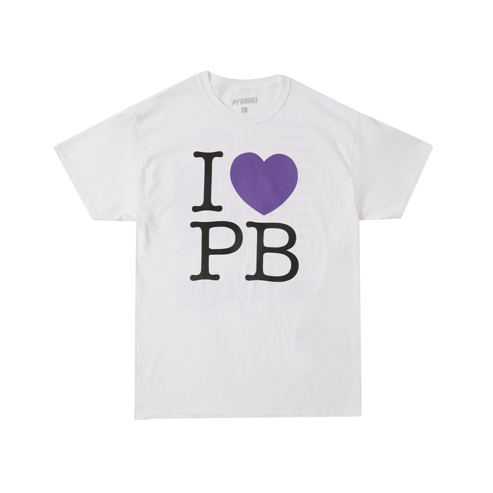 I <3 PB White T-Shirt Front