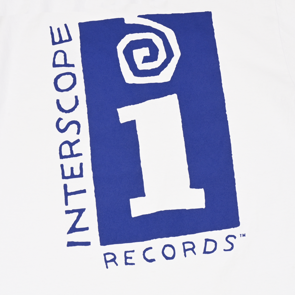 Interscope T-Shirt - White and Blue - Back Detail