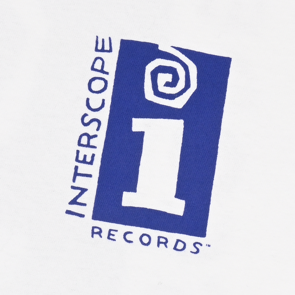 Interscope T-Shirt - White and Blue - Front Detail