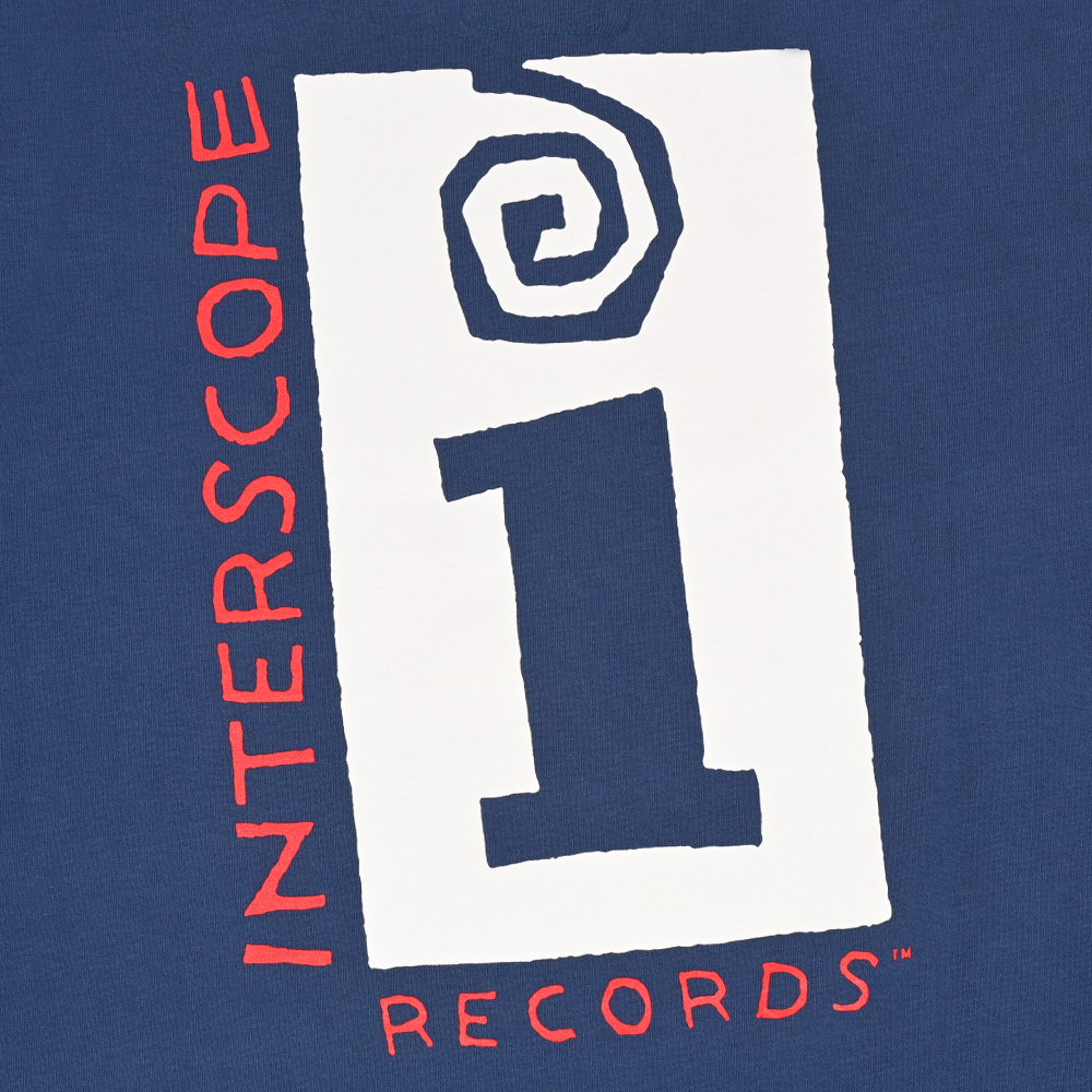 Interscope Longsleeve T-Shirt - Blue and White - Back Detail