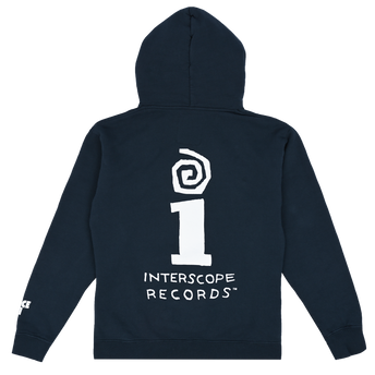 Interscope Hoodie - Navy and White - Back